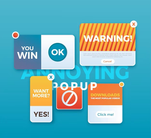 Popup banners example Freepik.